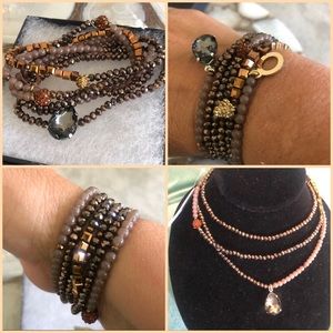 Long Strand Beaded Bracelet Necklace,Boutique